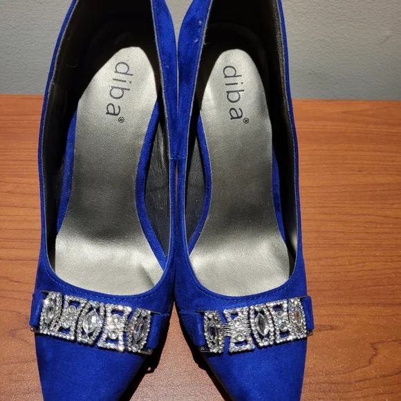 Sz 6 Royal Blue Faux Suede - Picture 4 of 5
